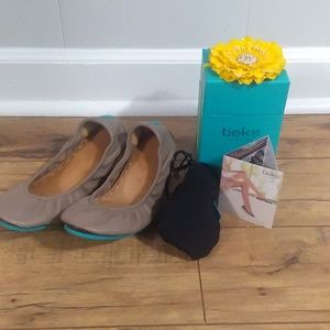 Tieks taupe color size 8
